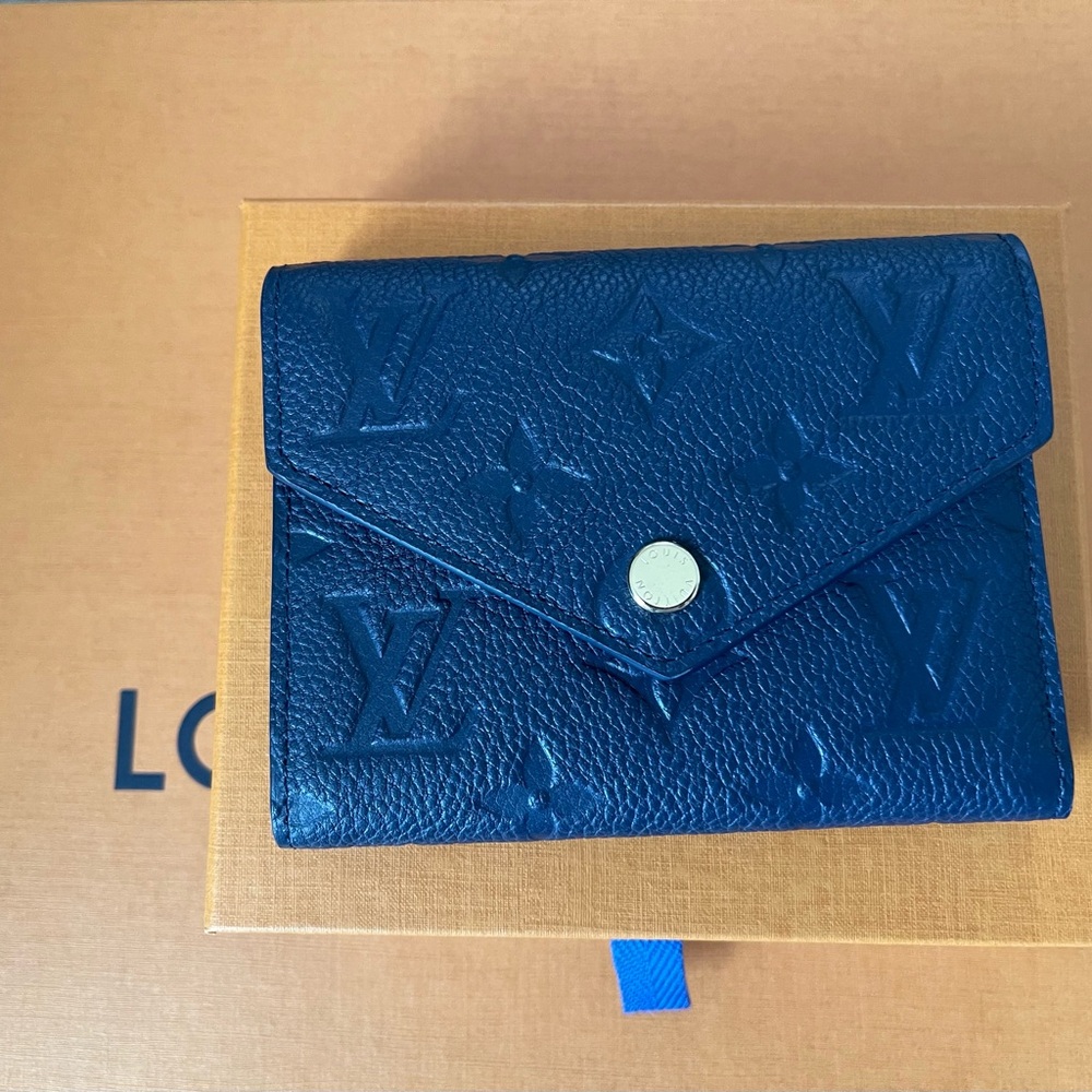 Louis Vuitton Navy Monogram Empreinte Leather wallet